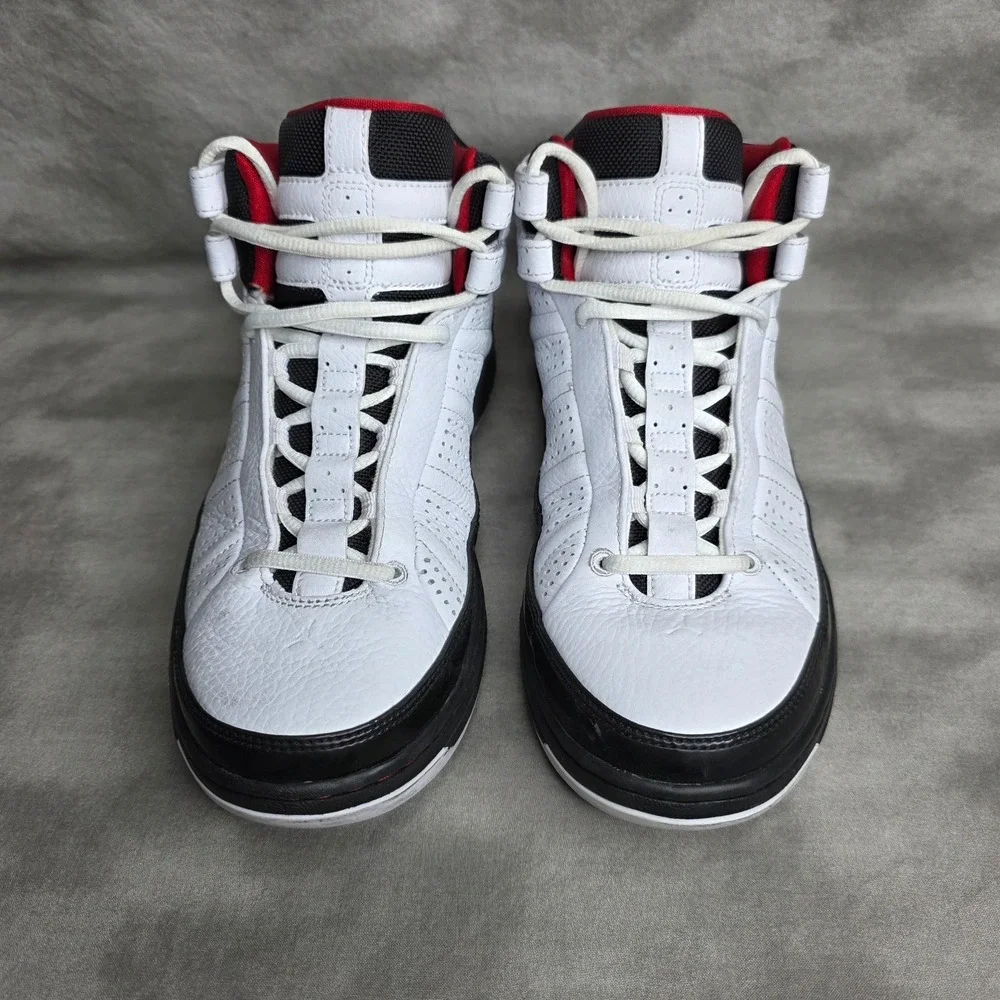 JORDAN FLIGHT TEAM‎ 395324-101 White/Black/Red Sneakers Shoes Men's Sz 8.5 w/Box
